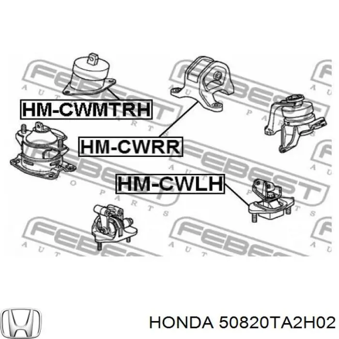 50820TA2H02 Honda Poduszka (podpora) silnika prawa