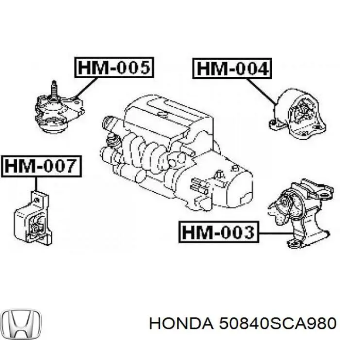 Poduszka (podpora) silnika przednia Honda 50840SCA980 cena, od 27,38 USD