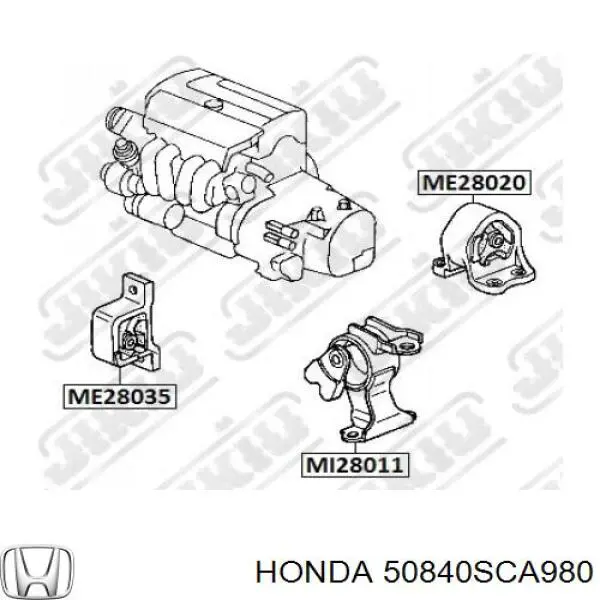 Do koszyka 50840SCA980 Honda Poduszka (podpora) silnika przednia