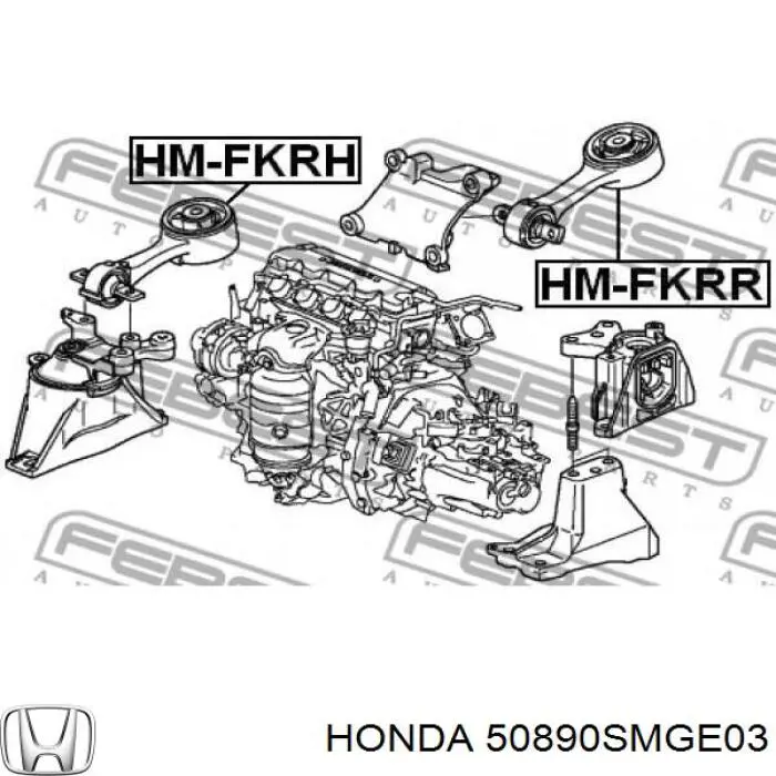 Poduszka (podpora) silnika tylna Honda 50890SMGE03 cena, od 66,51 USD