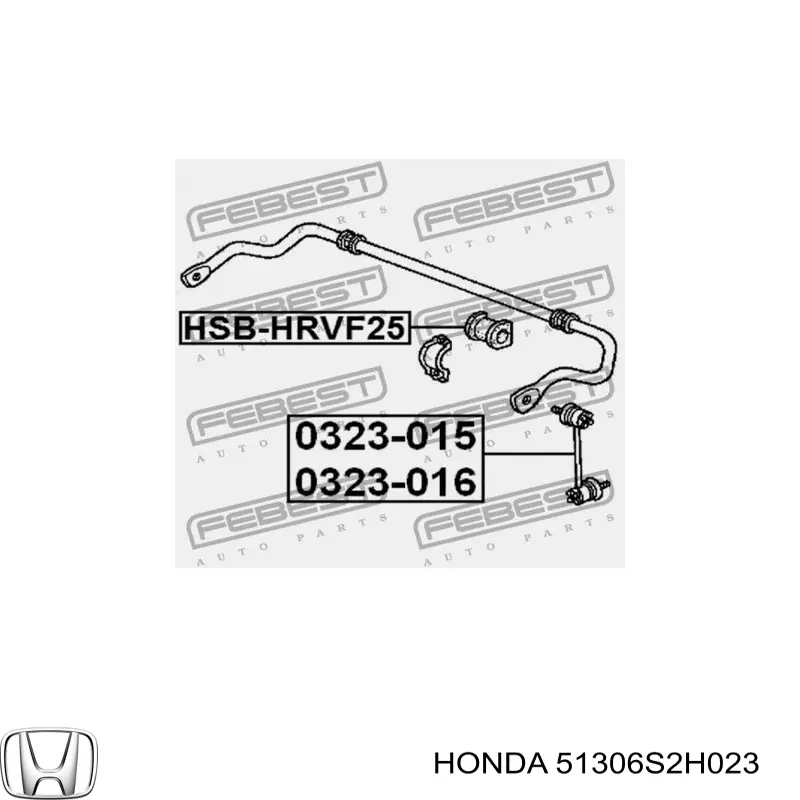 Tuleja stabilizatora przedniego 51306S2H023 Honda