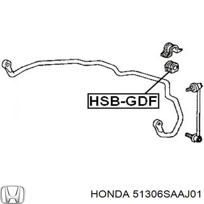 Tuleja stabilizatora przedniego 51306SAAJ01 Honda