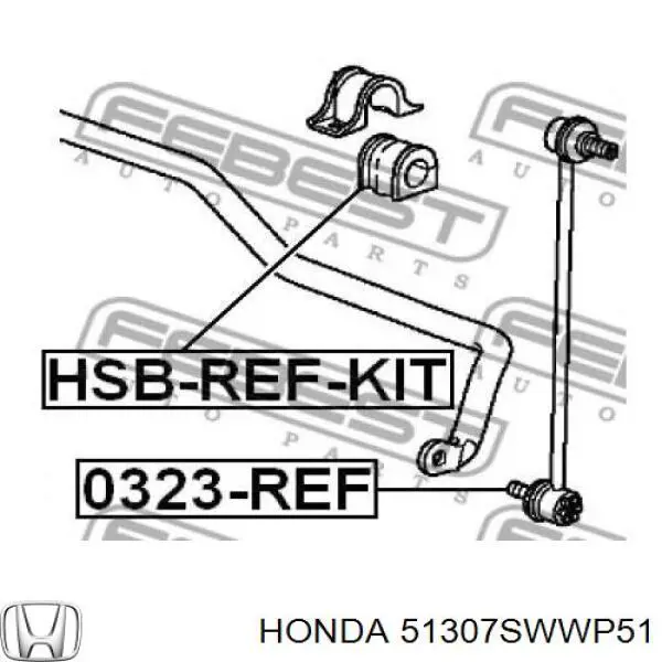 Tuleja stabilizatora przedniego lewa Honda 51307SWWP51 cena, od 8,94 USD