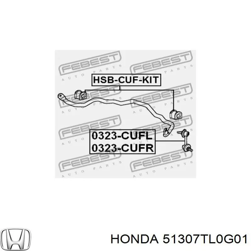 51307TL0G01 Honda Tuleja stabilizatora przedniego