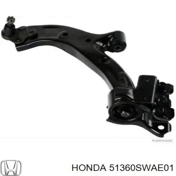 51360SWAE01 Honda Wahacz zawieszenia przedniego dolny lewy