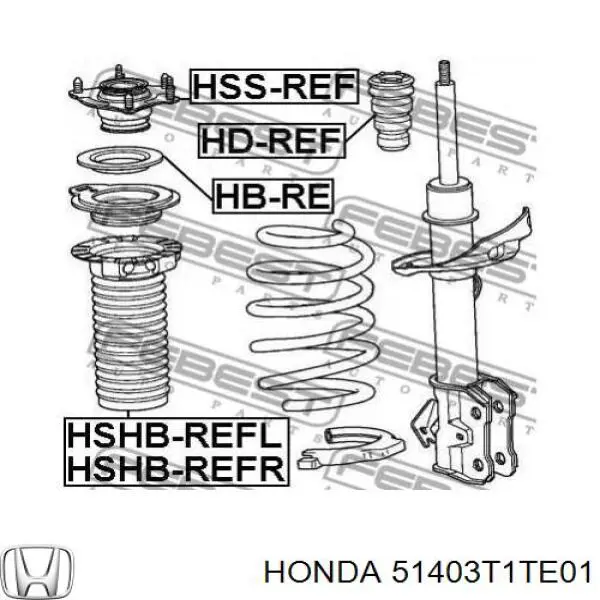 51403T1TE01 Honda Osłona amortyzatora przedniego
