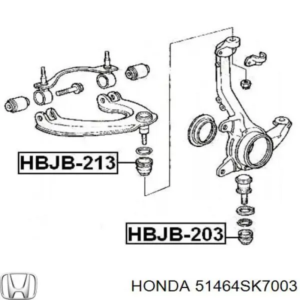 Do koszyka 51464SK7003 Honda Osłona sworznia wahacza górnego (druga nazwa - osłona sworznia zwrotnicy górnego)