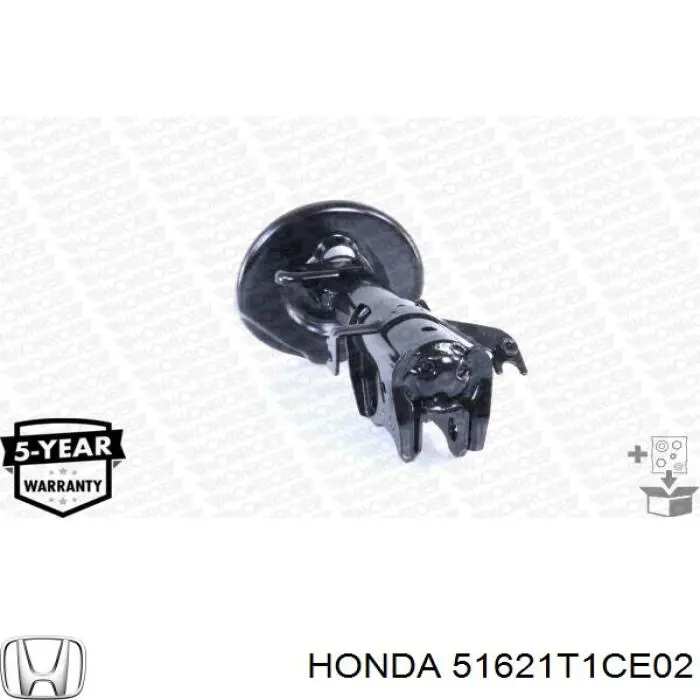 Do koszyka 51621T1CE02 Honda Amortyzator przedni lewy