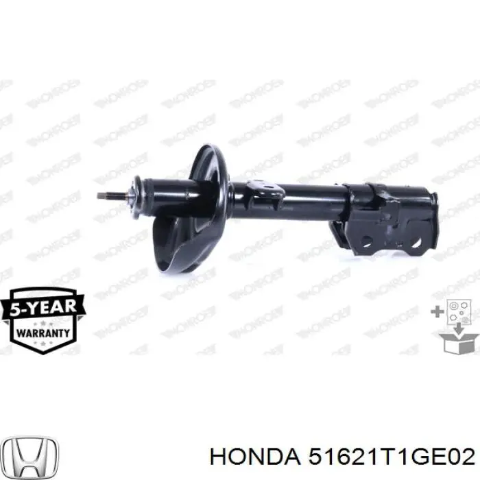Do koszyka 51621T1GE02 Honda Amortyzator przedni lewy