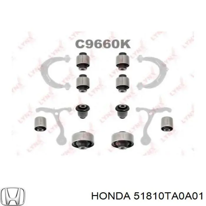 Do koszyka 51810TA0A01 Honda Silentblock przedniego wahacza dolnego
