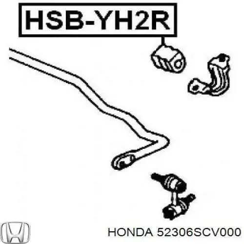 52306SCV000 Honda Tuleja stabilizatora tylnego