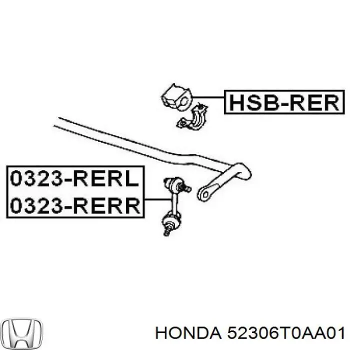 Do koszyka 52306T0AA01 Honda Tuleja stabilizatora tylnego