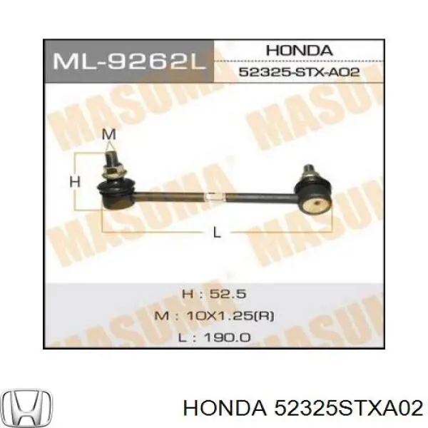 Łącznik stabilizatora tylnego lewy Honda 52325STXA02 cena, od 54,02 zł
