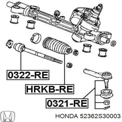 Osłona końcówki kierowniczej Honda 52362S30003 cena, od 7,21 USD
