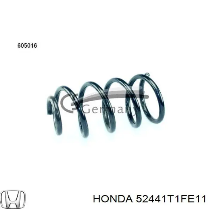 Sprężyna tylna Honda 52441T1FE01 cena, od 63,28 USD