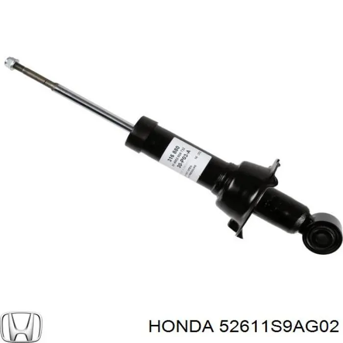 Do koszyka 52611S9AG02 Honda Amortyzator tylny