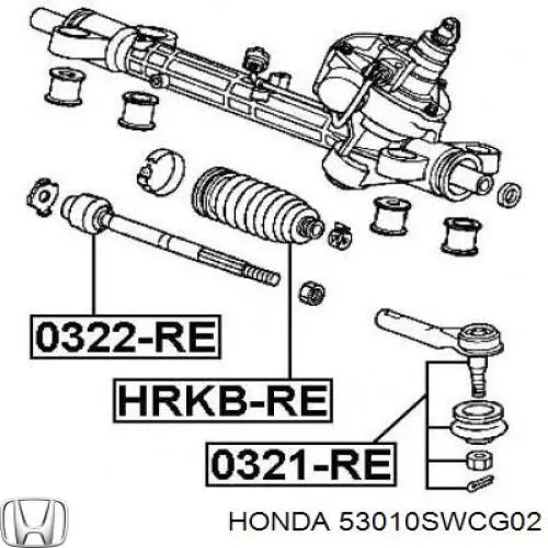 Do koszyka 53010SWCG02 Honda Drążek kierowniczy