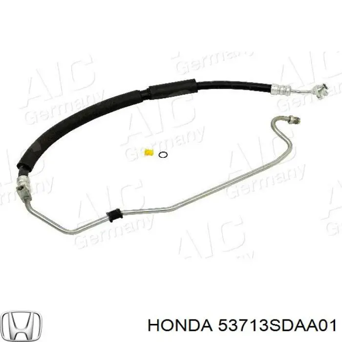 Do koszyka 53713SEA306 Honda Przewód hydraulicznego układu wspomagania wysokiego ciśnienia, od pompy do maglownicy (mechanizmu)