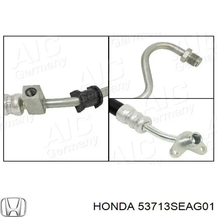 Do koszyka 53713SEAG01 Honda Przewód hydraulicznego układu wspomagania wysokiego ciśnienia, od pompy do maglownicy (mechanizmu)