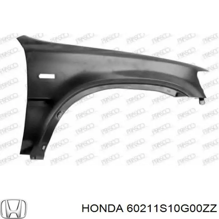 Błotnik przedni prawy Honda 60211S10G00ZZ cena, od 79,88 USD