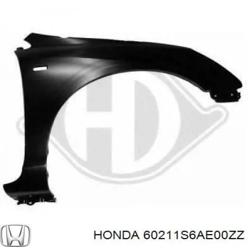 Błotnik przedni prawy Honda 60211S6AE00ZZ cena, od 55,17 USD