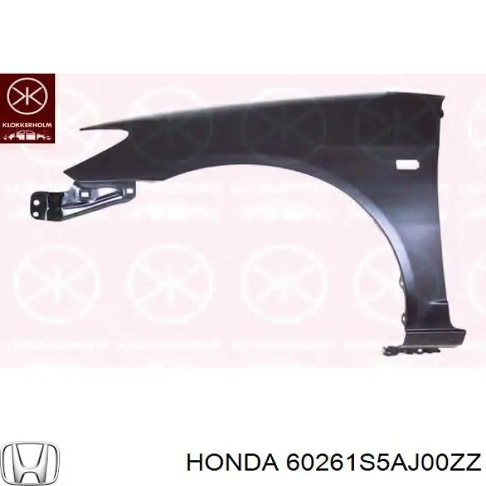 Błotnik przedni lewy Honda 60261S5AJ00ZZ cena, od 55,28 USD