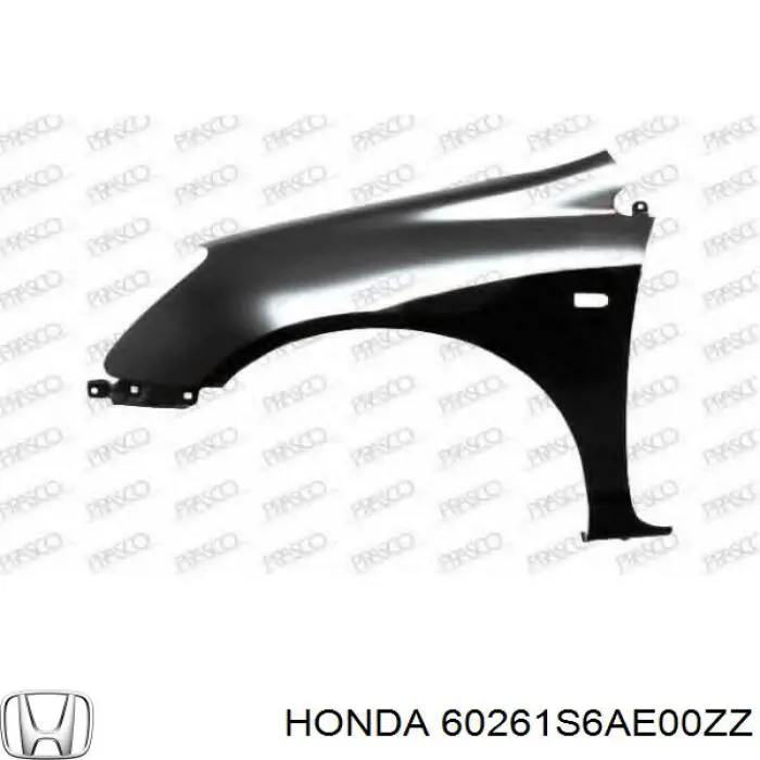 Błotnik przedni lewy Honda 60261S6AE00ZZ cena, od 138,15 USD