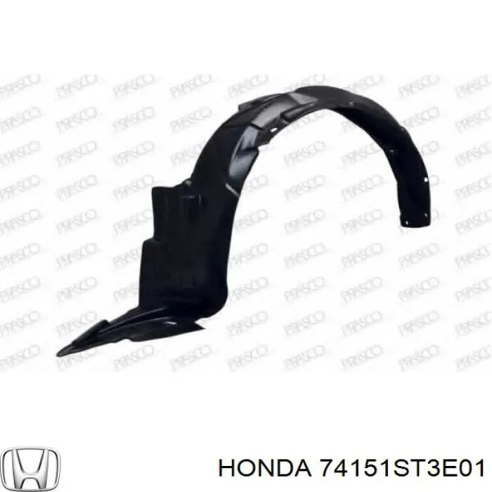 Nadkole błotnika przedniego lewe Honda 74151ST3E01 cena, od 24,34 USD