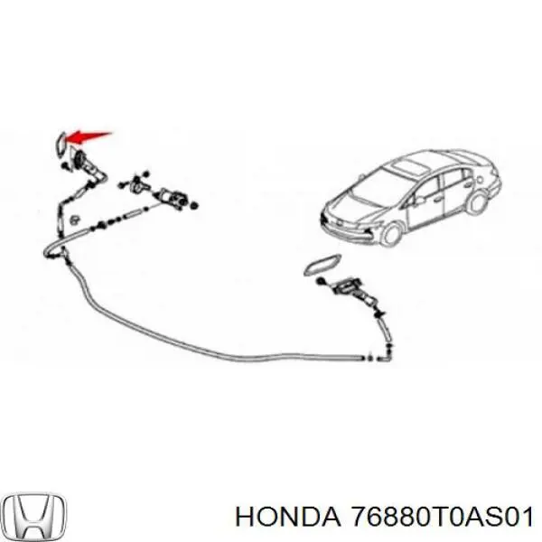 Dysza spryskiwacza reflektora przedniego prawego Honda 76880T0AS01