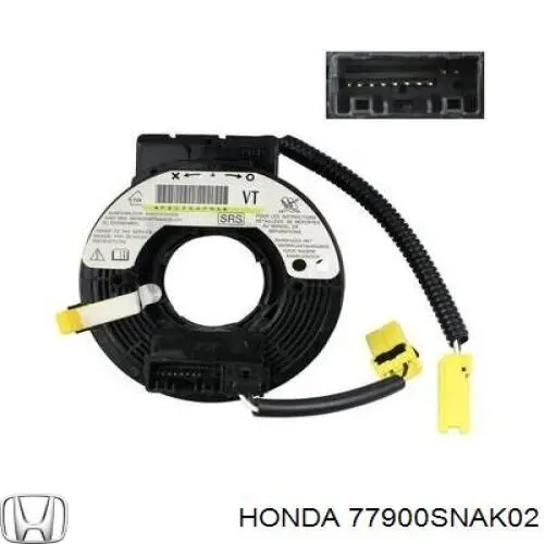 Pierścień kontaktowy AIRBAG, taśma kierownicy Honda 77900SNAK02 cena, od 28,72 USD