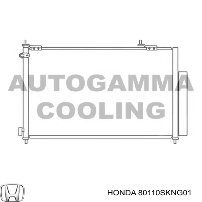 Do koszyka 80110SKNG01 Honda Chłodnica klimatyzacji