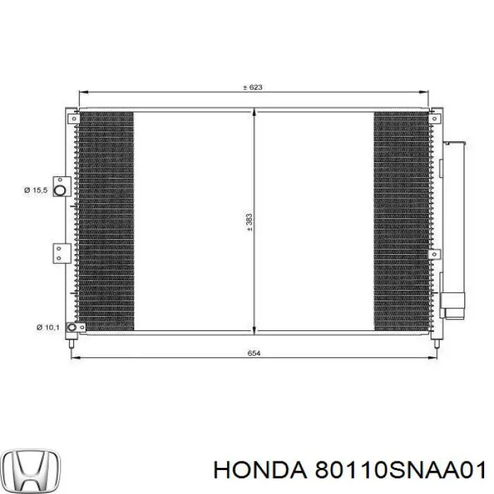 Chłodnica klimatyzacji 80110SNAA01 Honda