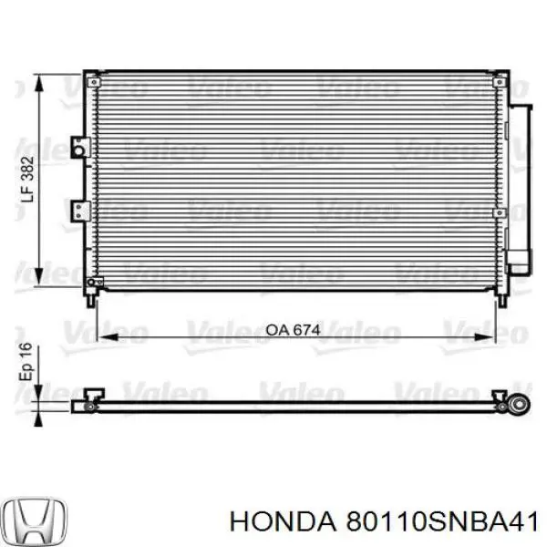 80110SNBA41 Honda Chłodnica klimatyzacji
