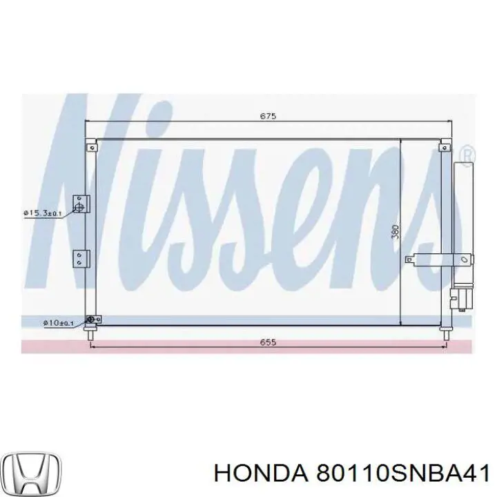 Do koszyka 80110SNBA41 Honda Chłodnica klimatyzacji
