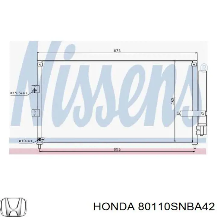 Do koszyka 80110SNBA42 Honda Chłodnica klimatyzacji