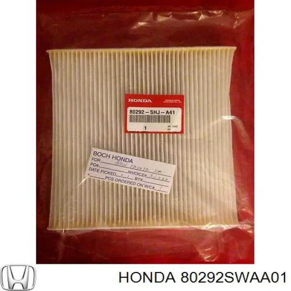 Do koszyka 80292SWAA01 Honda Filtr kabiny