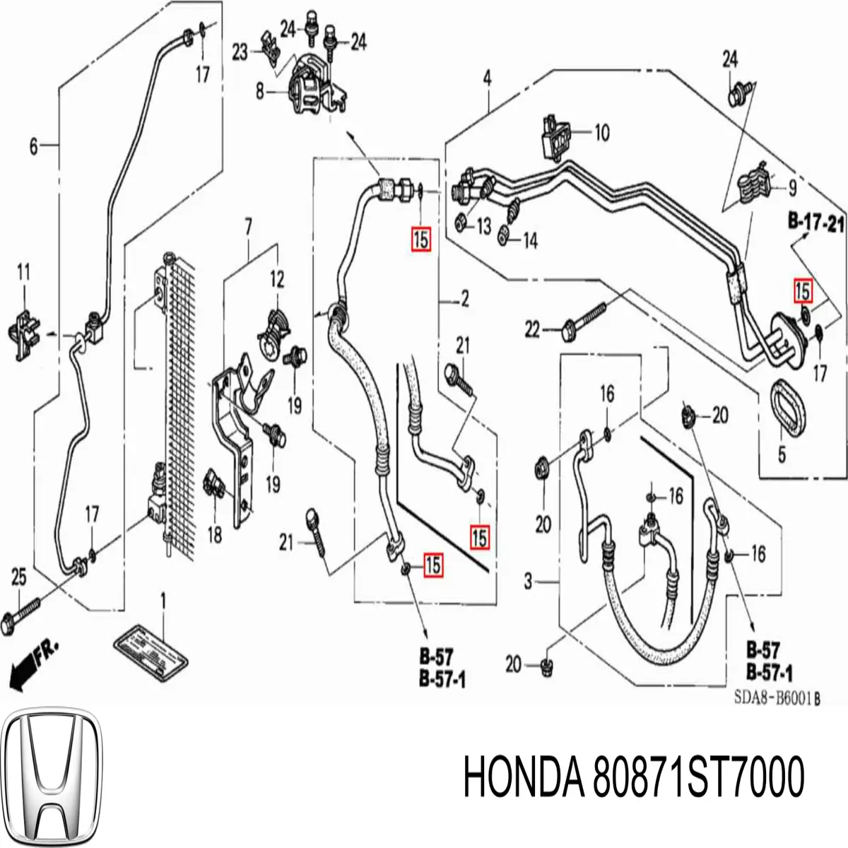 Uszczelka kołnierza (trójnika) układu chłodzenia Honda 80871ST7000 cena, od 3,01 USD