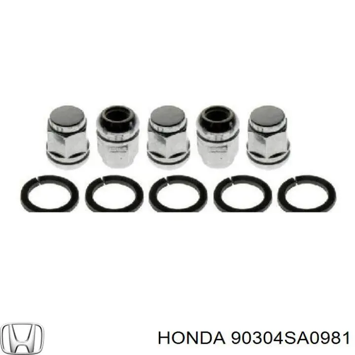 Do koszyka 90304SA0981 Honda Nakrętka koła