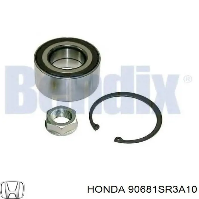 Do koszyka 90681SR3A10 Honda Łożysko piasty przedniej