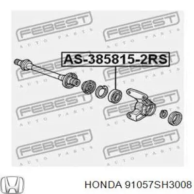 Do koszyka 91057SH3008 Honda Łożysko podwieszane półosi przedniej