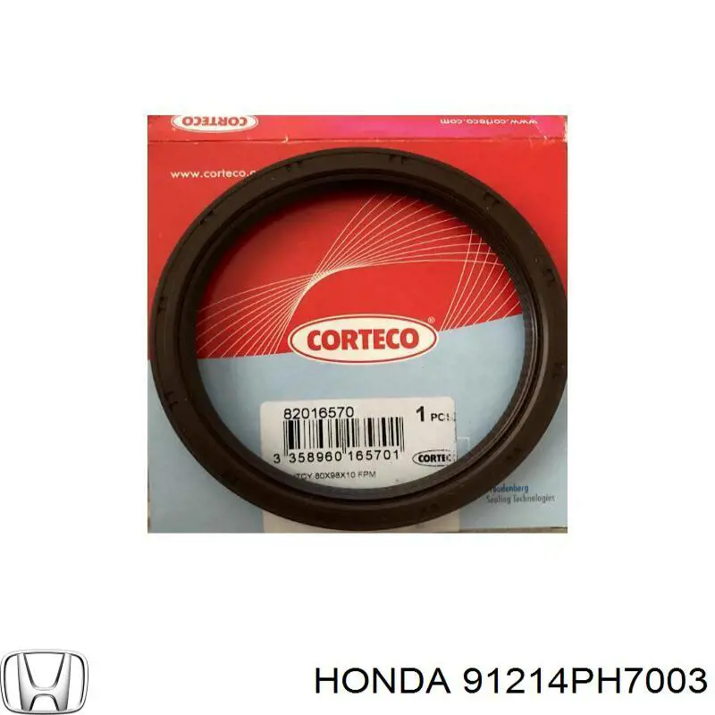 91214PH7003 Honda Uszczelniacz wału korbowego silnika tylny