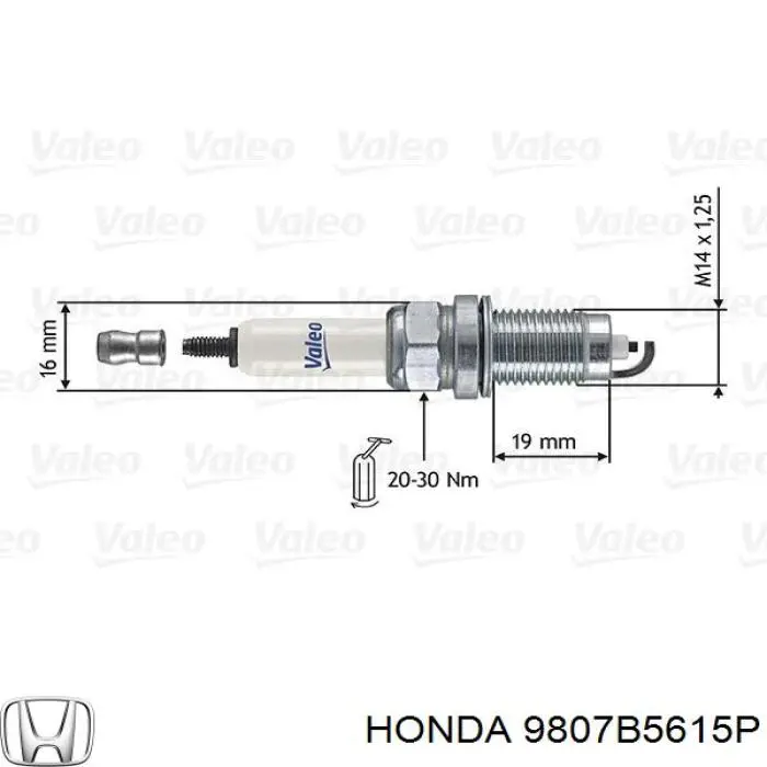 Do koszyka 9807B5615P Honda Świeca zapłonowa