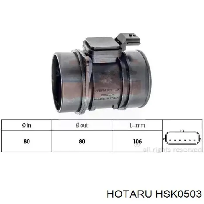 Czujnik stukowy (czujnik spalania stukowego) HSK0503 Hotaru