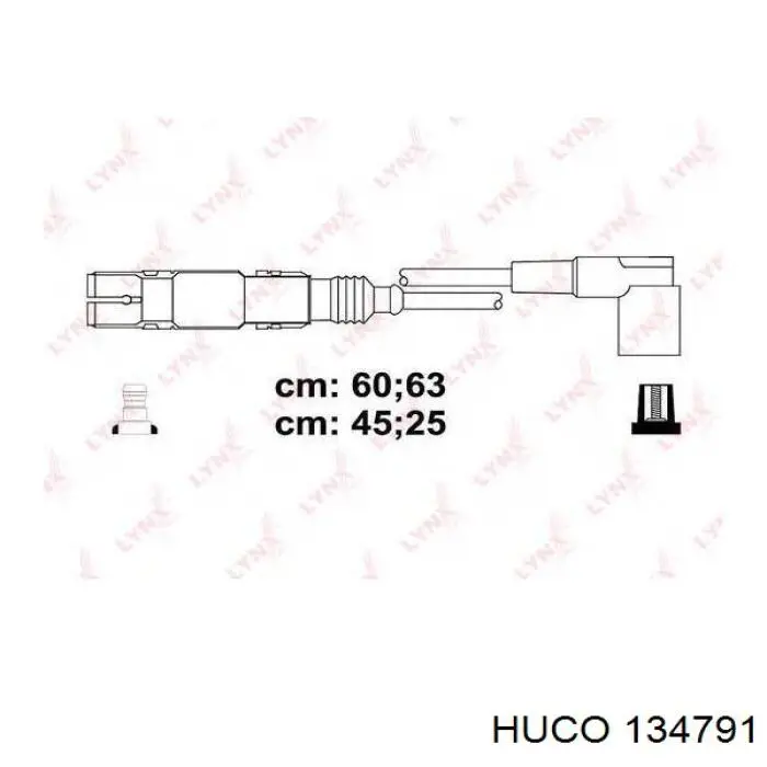 Zestaw przewodów wysokiego napięcia Huco 134791 cena, od 41,23 USD