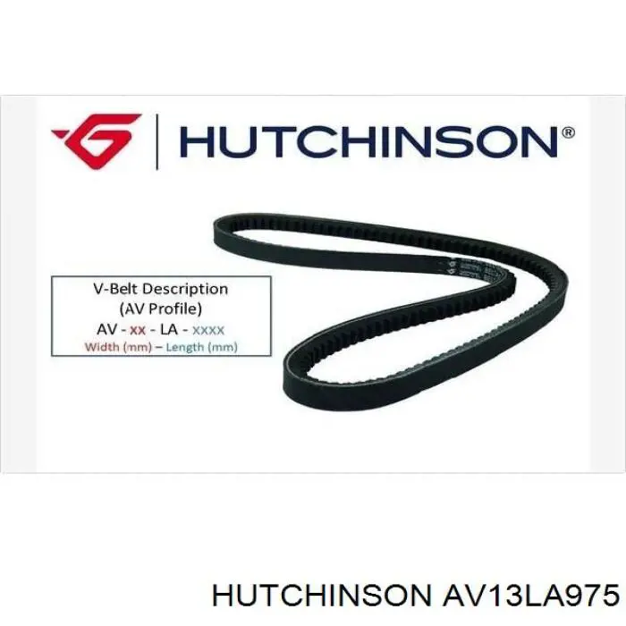 Pas napędowy mechanizmów Hutchinson AV13LA975 cena, od 9,56 USD