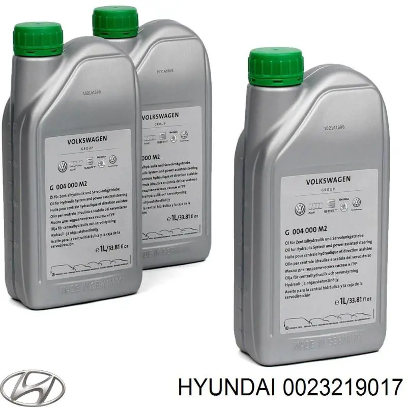 Do koszyka 0023219017 Hyundai/Kia Olej hydrauliczny (płyn)