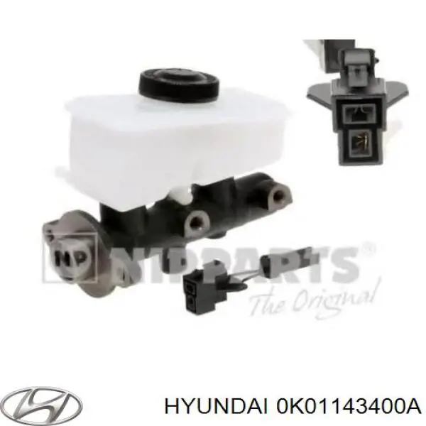 Do koszyka 0K01143400A Hyundai/Kia Główny cylinder hamulców