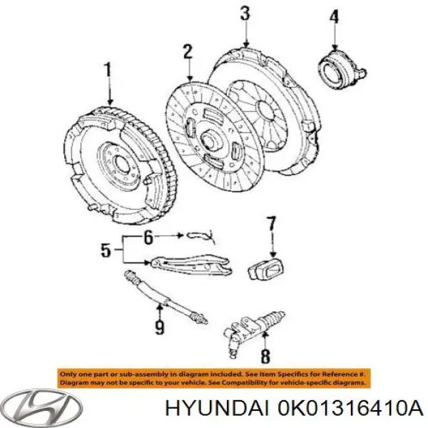 Docisk sprzęgła Hyundai/Kia 0K01316410A cena, od 49,02 USD