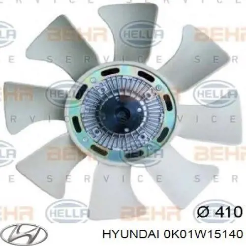 0K01W15140 Hyundai/Kia Sprzęgło wiskotyczne wentylatora chłodzenia