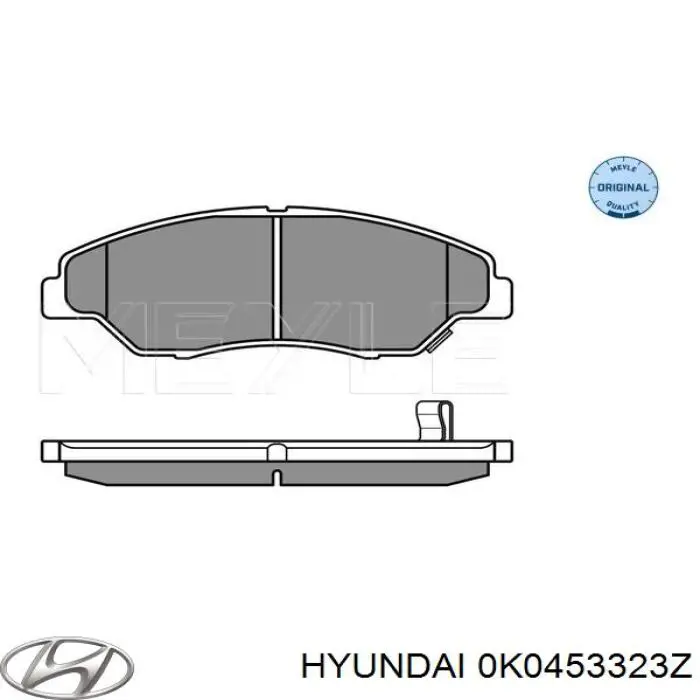 Do koszyka 0K0453323Z Hyundai/Kia Klocki hamulcowe przednie tarczowe